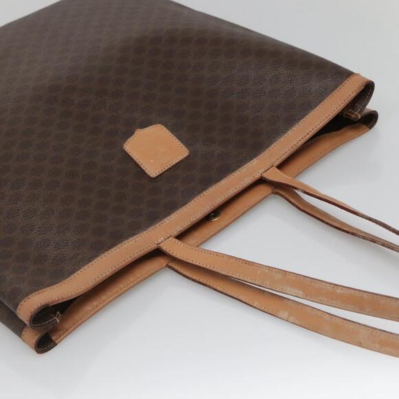 CELINE Macadam Canvas Tote Bag Pvc Leather Brown - Picture 6 of 11